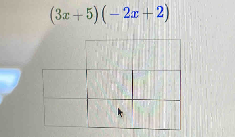 (3x+5)(-2x+2)