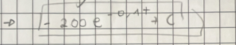 1-200e^(-0.1t)+c^1)