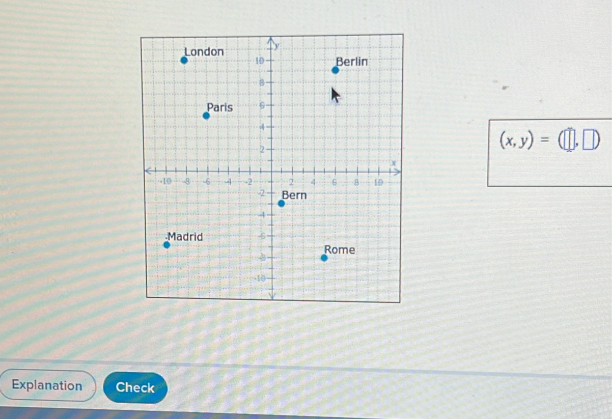 (x,y)=(□ ,□ )
Explanation Check