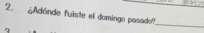 ¿Adónde fuiste el domingo pasado? 
_