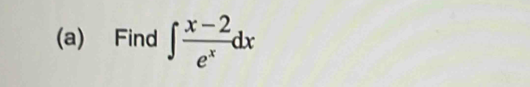 Find ∈t  (x-2)/e^x dx