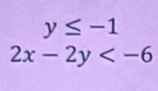 y≤ -1
2x-2y