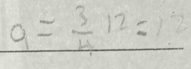 q= 3/4 12=12