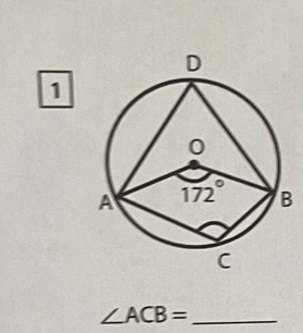 1
∠ ACB= _