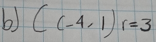 C(-4,1)r=3