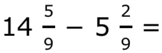 14 5/9 -5 2/9 =