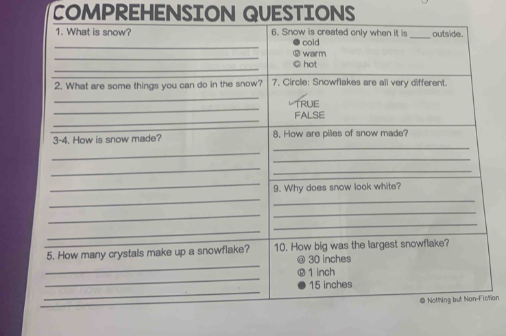 COMPREHENSION QUESTIONS 
tion