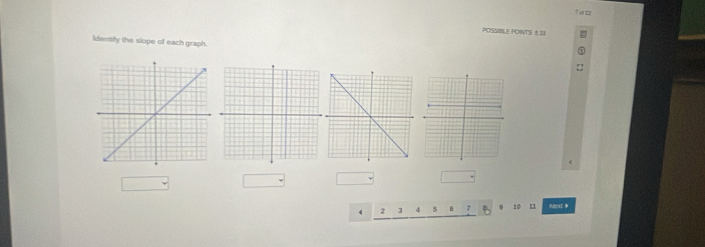 ldentily the slope of each graph
4 2 3 4
10