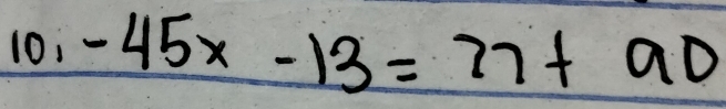 -45x-13=27+90