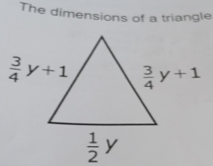 The dimensions of a triangle