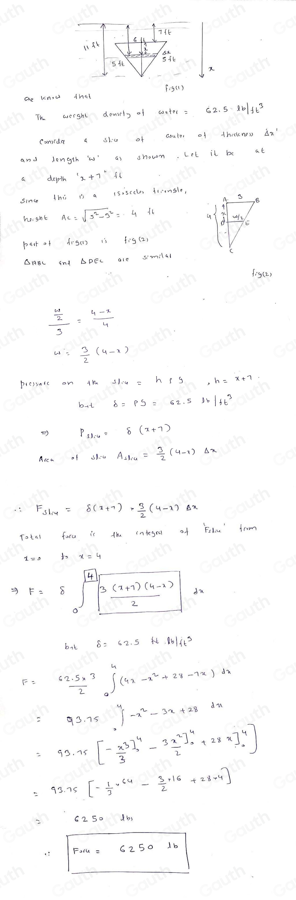 Solved: A vertical plate is submerged in water and has the indicated ...