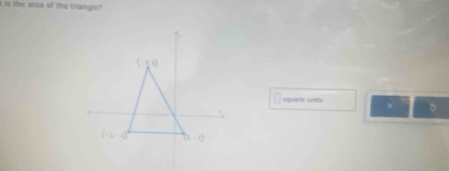 is the area of the triangle?
square units
。