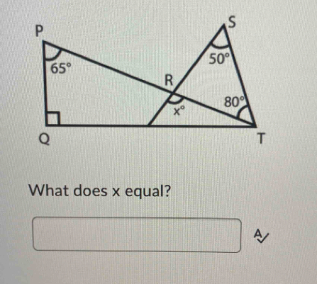 What does x equal?
A