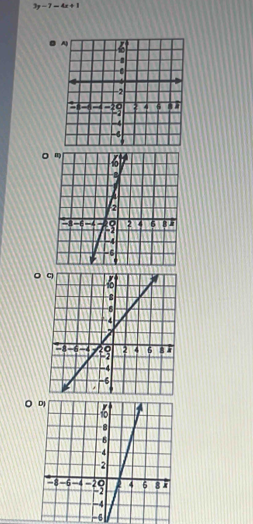 3y-7=4x+1
。 
O 
○
-6