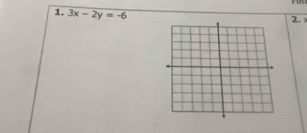 Fing 
1. 3x-2y=-6
2.