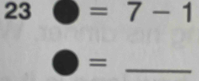 )=7-1^(□) 
frac 1/2, =_