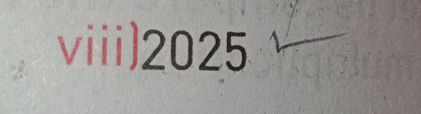 viii) 2025