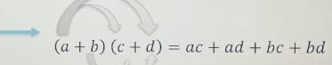 (a+b)(c+d)=ac+ad+bc+bd