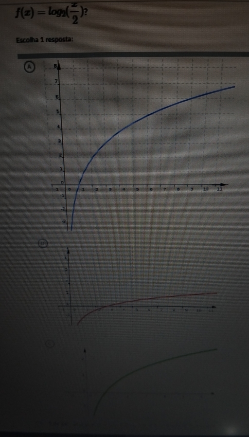 f(x)=log _2( x/2 ) ?
Escolha 1 resposta:
a