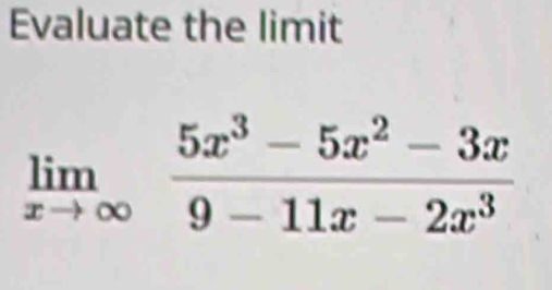 Evaluate the limit