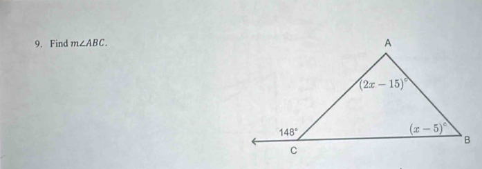 Find m∠ ABC.