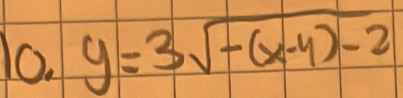 y=3sqrt(-(x-4)-2)