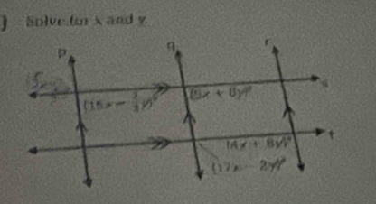 ) Solve.(m x and y