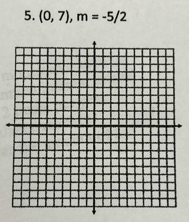 (0,7), m=-5/2