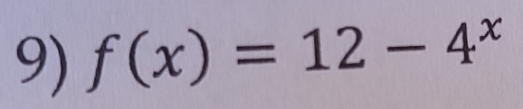 f(x)=12-4^x