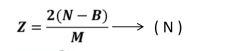 Z= (2(N-B))/M to (N)