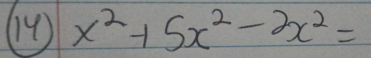 14 x^2+5x^2-2x^2=