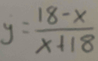 y= (18-x)/x+18 