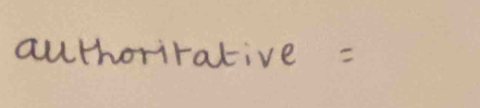 authorirative =