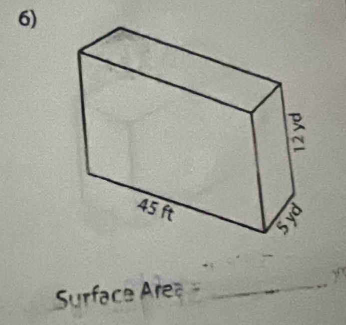 45 ft
_ 
y 
Surface Area