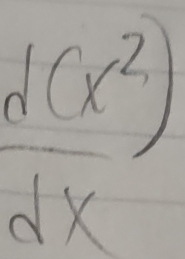  d(x^2)/dx 