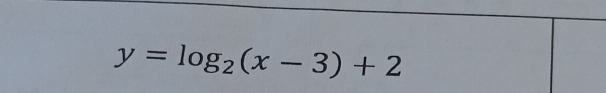 y=log _2(x-3)+2