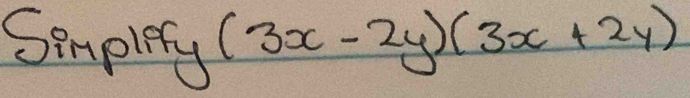 Sempley (3x-2y)(3x+2y)