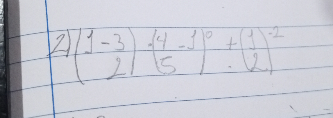 2 (1- 3/2 )· ( 4/5 -frac 1)^0+( 1/2 )^-2