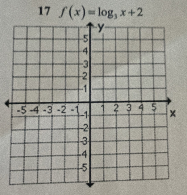 17 f(x)=log _3x+2