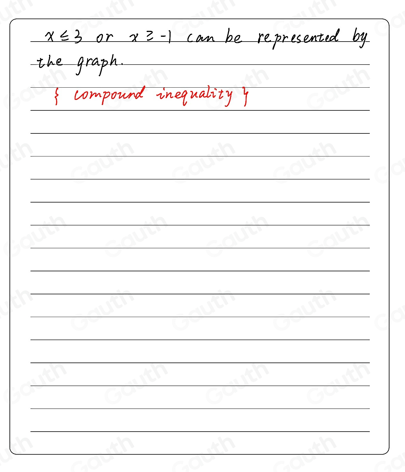 Solved: Which compound inequality could be represented by the graph? -4 ...