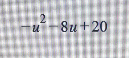 -u^2-8u+20