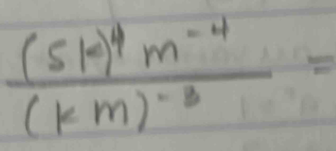 frac ((5kendpmatrix)^4m^(-4)(km)^-3