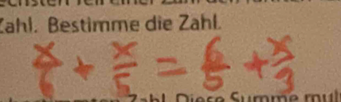 Zahl. Bestimme die Zähl.