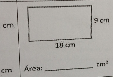 cm
cm^2
cm Área: 
_