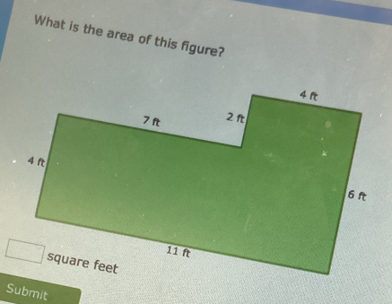 What is the area of this figure? 
Submit