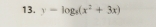 y=log _3(x^2+3x)