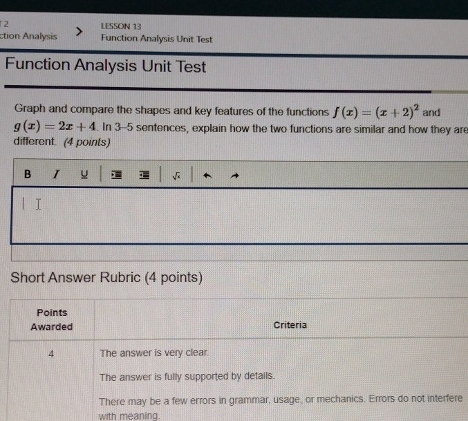 LESSON 13 ction Analysis Function Analysis Unit Test Function Analysis ...