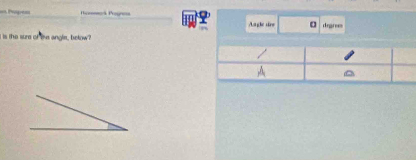 === Progéat Haenwork Proyrass 
Angle size o degrees 
I is the size of the angle, below?