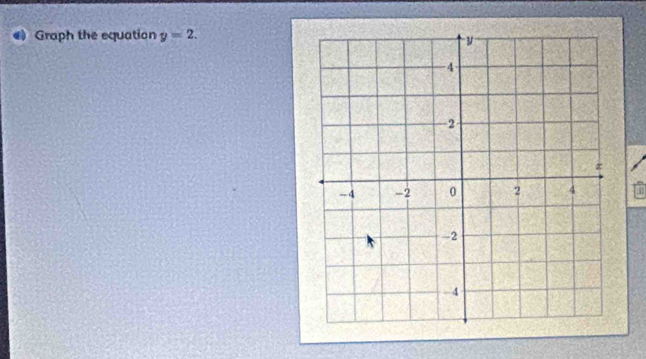 Graph the equation y=2. 
1