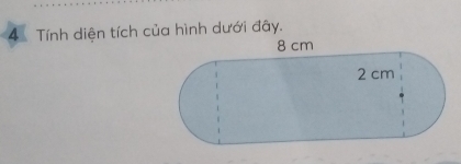 Tính diện tích của hình dưới đây.